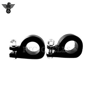 Pinces de montage pour moto, en aluminium CNC, 1 1/4 "32mm, personnalisées, pour <span class=keywords><strong>Harley</strong></span>, pied noir - Product Image 3
