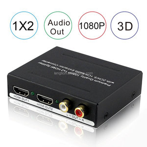 HDMI Splitter 1x2 avec Optique <span class=keywords><strong>RCA</strong></span> Sortie <span class=keywords><strong>Audio</strong></span> 1 En <span class=keywords><strong>2</strong></span> Out Signal Distributeur Soutien 3D pour PS4 Xbox Un DVD Blu-ray lecteur - Product Image 2