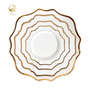 JC vajilla alta calidad belleza de cerámica plato de papel boda taza de té japonés cargador cena al por mayor