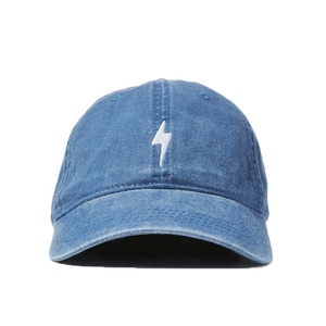 <span class=keywords><strong>Los</strong></span> hombres de encargo <span class=keywords><strong>llano</strong></span> no estructurados 6 panel de golf jean denim vaquero papá sombrero - Product Image 2