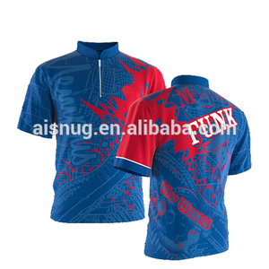 100% poliéster completo personalizado sublimado cremallera bolos camisas para hombres - Product Image 2