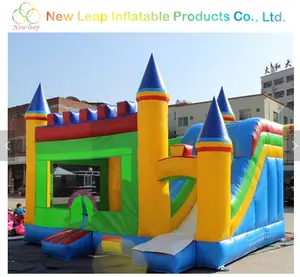 Itens de venda inflável salto casa/castelo bouncy com deslizamento para crianças ao ar livre usado