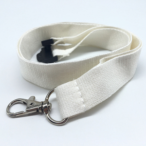 Off White Plain Original ECO Friendly Bamboo Lanyards Separadores de seguridad - Product Image 1