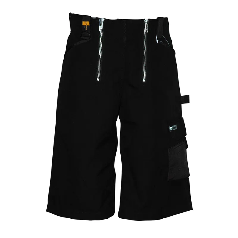 Men Cargo Black Short Work Trousers with kneepads