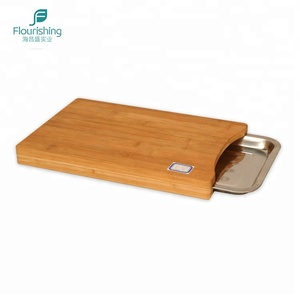 Organique Bambou Planche à Découper Avec Coulissante <span class=keywords><strong>Plateau</strong></span> de service - Product Image 2