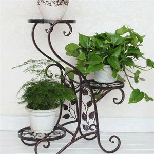 Venta al por mayor pot titulares de hierro forjado <span class=keywords><strong>vertical</strong></span> de la planta de flor - Product Image 4