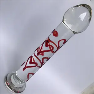 Rote Liebe. Glas dildo für. Prostata G SPOT Massager Sexspielzeug für Frauen oder Männer