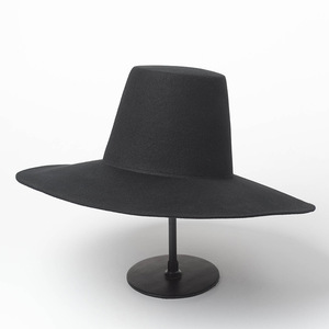 Nuova Moda Vintage Chic Grande Bordo Piatto di Alta Top Hat Fedora Con Feltro di Lana - Product Image 2