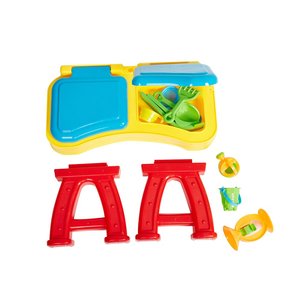 <span class=keywords><strong>Table</strong></span> de jeu d'eau de <span class=keywords><strong>sable</strong></span> <span class=keywords><strong>à</strong></span> double compartiment avec couvercle Accessoires Enfants Scène de plage extérieure avec cascade-Set Supply - Product Image 2