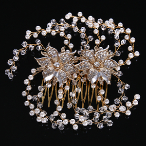 Nouvelle Mode Clair Strass Cristal Mariée Mariage <span class=keywords><strong>Peigne</strong></span> À Cheveux Accessoires De Cheveux - Product Image 2