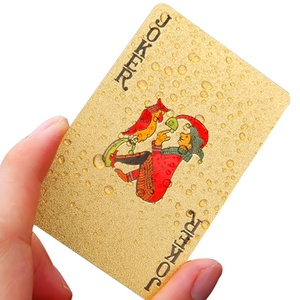 WJPC-Pas Cher Conception Personnalisée 24 <span class=keywords><strong>K</strong></span> Feuille D'or <span class=keywords><strong>Poker</strong></span> Cartes À Jouer Et Bon Service - Product Image 3