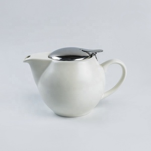 Estilo Oriental exquisita moderna diseño redondo negro <span class=keywords><strong>mate</strong></span> de porcelana té <span class=keywords><strong>con</strong></span> colador de té - Product Image 4