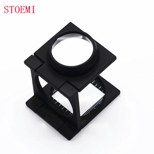 Stoemi 1584 6X Vouwen Linnen Tester/Doek Inspectie Vergrootglas (Meten Vergrootglas Loupe Voor Textiel) Met Schaal - Product Image 2