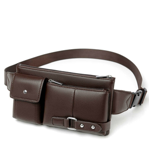Factory wholesale MENS wholesale leather fanny pack multifunctional Purse Wallet Bag breasted - Product Image 1