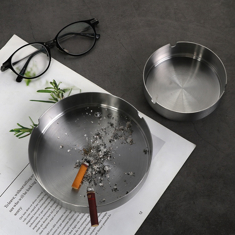 Индивидуальная круглая настольная пепельница для сигар, подходящая пепельница из нержавеющей стали