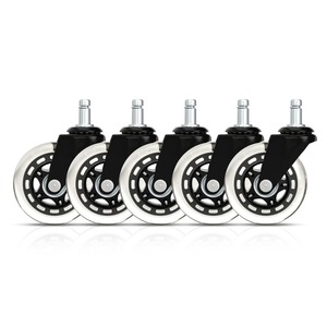 3 pulgadas silla <span class=keywords><strong>de</strong></span> oficina caster claro Rueda <span class=keywords><strong>de</strong></span> la PU con anillo <span class=keywords><strong>de</strong></span> agarre madre - Product Image 1