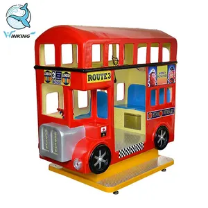 Winking coin operated kiddie rides mini London bus arcade kids ride on Swing car game machine for amusement park