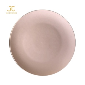 Piedras negro rosa porcelana <span class=keywords><strong>gres</strong></span> vajilla vajilla cargador placas al por mayor - Product Image 1