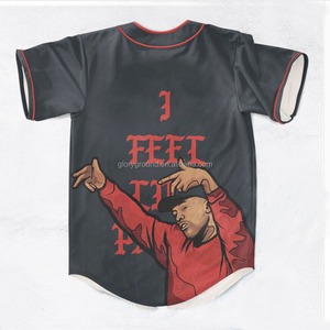 Button down to sublimation custom baseball jerseys China - Product Image 6