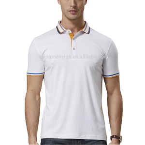 Style de base 100% Piqué Coton Pur Couleur Blanc Hommes Blanc Polos <span class=keywords><strong>Bleu</strong></span> - Product Image 1