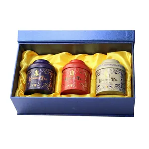लक्जरी चाय धातु पैकेजिंग के लिए टिन बॉक्स सेट