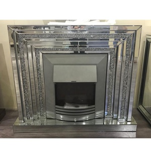 Chimenea eléctrica con <span class=keywords><strong>espejo</strong></span>, base <span class=keywords><strong>de</strong></span> cristal brillante, diamante, led - Product Image 4