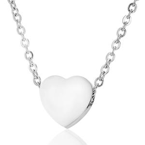 Oro argento acciaio inossidabile personalizzato iniziale <span class=keywords><strong>scritta</strong></span> Laser <span class=keywords><strong>nome</strong></span> sposa piccolo cuore ciondolo <span class=keywords><strong>collana</strong></span> per le donne - Product Image 2