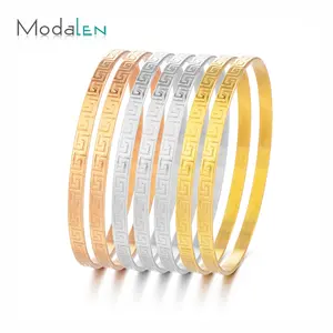 Modalen Multi Color Set Of Bracelet 18k Roman Hand Stainless Steel Bangle For Woman