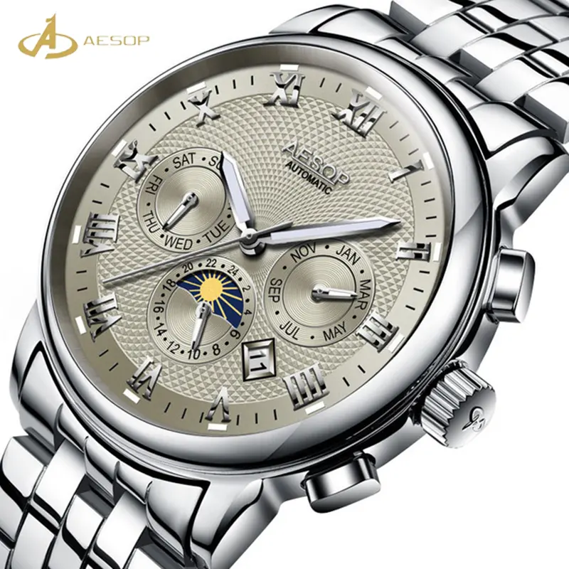 The most popular male luxury brand 3ATM analog wrist newest good quality watch automatic mechanical man fashion quartz watch