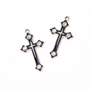 Alta-negro goteo <span class=keywords><strong>de</strong></span> aceite encanto accesorios <span class=keywords><strong>de</strong></span> la joyería <span class=keywords><strong>de</strong></span> latón antiguo colgante <span class=keywords><strong>de</strong></span> cruz <span class=keywords><strong>de</strong></span> Jesús Cruz colgante collar - Product Image 1