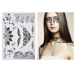 De no tóxico de estilo de moda India personalidad <span class=keywords><strong>Henna</strong></span> cuerpo etiqueta engomada del tatuaje <span class=keywords><strong>temporal</strong></span> - Product Image 2