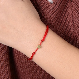 Di Colore dell'<span class=keywords><strong>oro</strong></span> Del Braccialetto Del Cuore di Gioielli Fatti A Mano Multicolor Fortunato Braccialetto di Corda Regolabile Per Le Donne I Bambini - Product Image 2