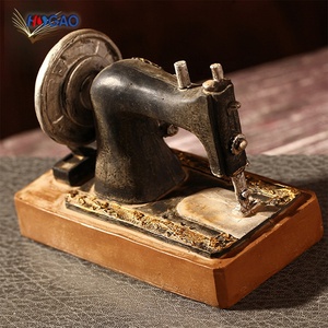 American vintage vieux nativité figurines artisanat résine machine à coudre pour l'étude restaurant LOFT fenêtre décor tir props - Product Image 5