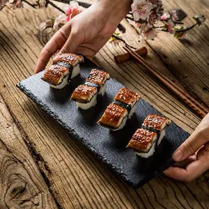 Nuovi prodotti piatti e piatti alimentari, piatti ristorante giapponesi ardesia, piatti bistecca griglia in pietra set schieferplatte di alta qualità