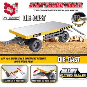 HUINA 578 1578 1/10 Alloy Flatbed <strong>Trailer</strong> <strong>Toys</strong> Rc Truck <strong>Trailer</strong> for Traction Carry Cargo - Product Image 5