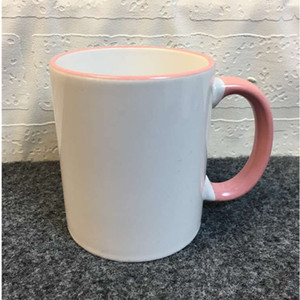 RubySub M091 Tazas de Café Esmaltadas de 11oz con Borde y Asa de Colores, en Blanco para Sublimación, Proveedor Mayorista - Product Image 4