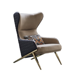 Bắc Âu Sang Trọng Retro Hiện Đại Phòng Chờ Cao Lưng Hổ Ghế Da <span class=keywords><strong>Wingback</strong></span> Ghế - Product Image 6