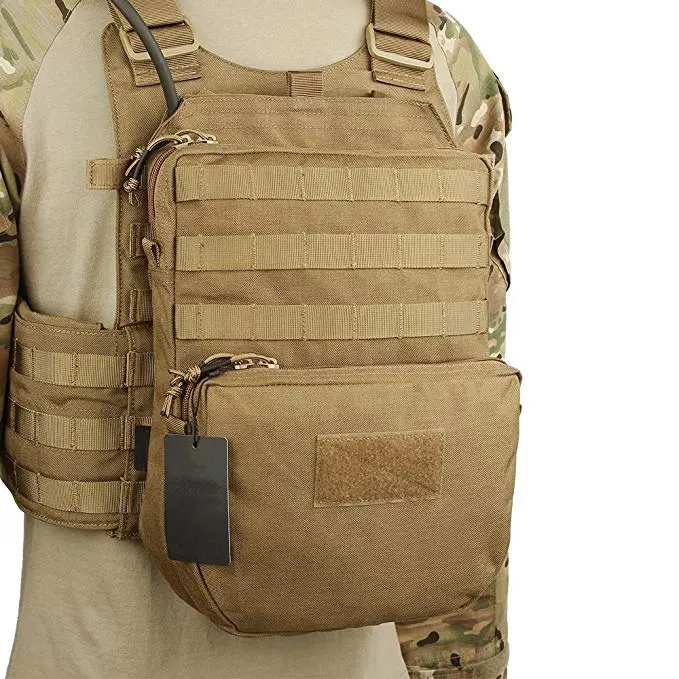 Tan Color Bag Accessories Tactical Molle Combat Vest Accessories Hydration Pack