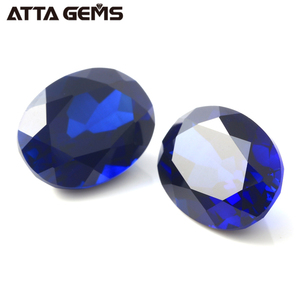 Gros Ovale Coupe <span class=keywords><strong>Saphir</strong></span> <span class=keywords><strong>Bleu</strong></span> Synthétique <span class=keywords><strong>Pierre</strong></span> <span class=keywords><strong>Prix</strong></span> Par Carat - Product Image 5