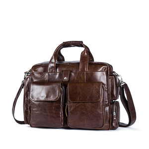 italiano para hombre de cuero genuino mensajero maletín dimensiones archivos bolsas de hombro Cro para portátil 8920 - Product Image 6