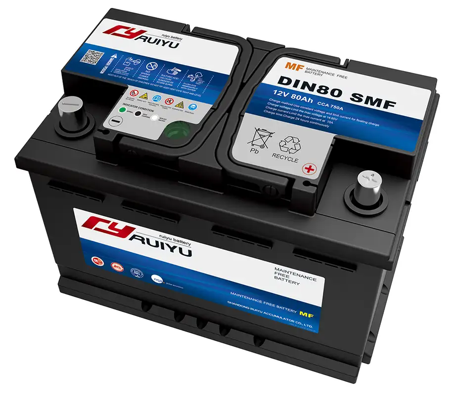 DIN75-SMF lead acid car batteries delco automotive battery