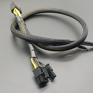 8 pin 6 + 2 pin molex 5557 4.2mm pitch schwarz stecker Nylon Braided Mesh Casing kabel kabelbaum - Product Image 3