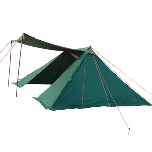 7*6m super-large double tent with silver-coated Oxford cloth for rain protection, sun protection and ultraviolet protection