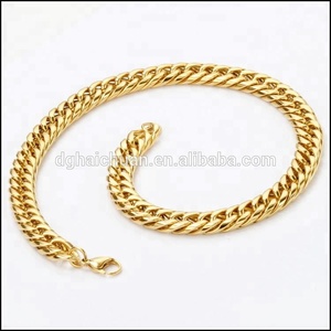 2017 Dernière Chaîne Collier bijoux en acier Inoxydable plaqué or chaîne <span class=keywords><strong>gourmette</strong></span> arabie 18 k bijoux en or - Product Image 2