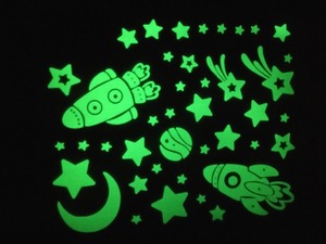 Neue Mode Kreative Luminous Glow In <span class=keywords><strong>The</strong></span> Dark Fluoreszierende Aufkleber Diy Schöne Sonne Planeten Wand Aufkleber - Product Image 5