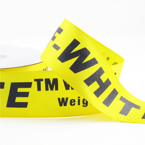 grosgrain Por el rollo de logotipo 50mm 2 pulgadas tejer grogrén (ligamento tafetán cinta impresa cinta - Product Image 6