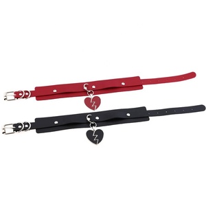 Collar de cuero PU estilo Harajuku con colgante de corazón rotto, estilo gótico, punk <span class=keywords><strong>rock</strong></span>, sexy. - Product Image 6