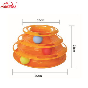 Rifornito di lusso a tre strati giochi per gatti giocattoli per animali domestici eco-friendly vassoio da gioco pazzo fatto di plastica confezionata in cartone - Product Image 2