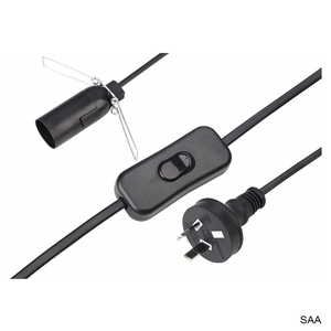 Australie SAA Sel Lampe Cordon D'extension 303 L'interrupteur E27 E14 Prise AC 2 Broches Carlin câble D'alimentation électrique - Product Image 1