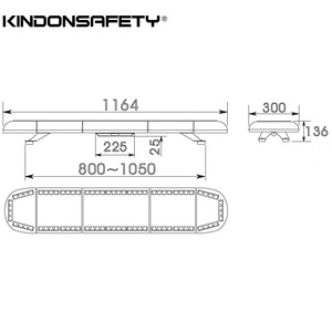 Barra luminosa di avvertimento a LED da 46 pollici approvata ECE R65 R10 per camion polyzei DC12V 24V o multicolt 1164mm - Product Image 5